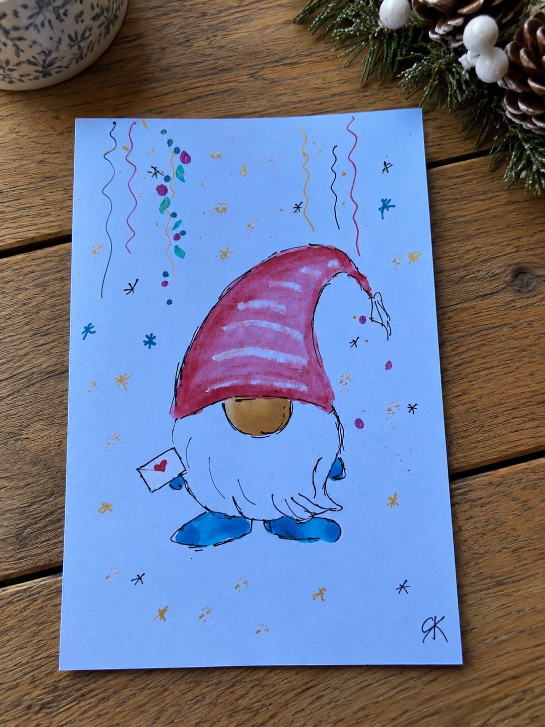 Christmas Gnome by Yana Krukovets